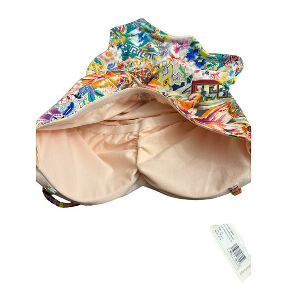 Johnny Was Ruched Floral Sweetheart One Piece Swimsuit 1X Plus Size NWT $218 - Picture 6 of 7